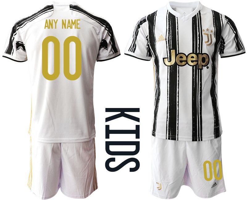 Youth 2020-2021 club Juventus home customized white Soccer Jerseys->customized soccer jersey->Custom Jersey